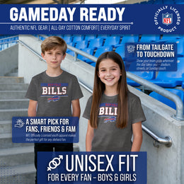 Buffalo Bills NFL Youth Short Sleeve Charcoal T Shirt - Charcoal