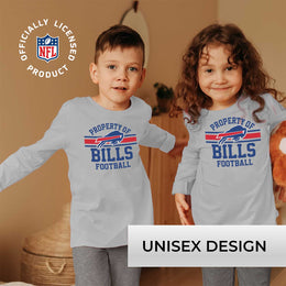 Buffalo Bills NFL Youth Property Of Crew Sweatshirt - Sport Gray