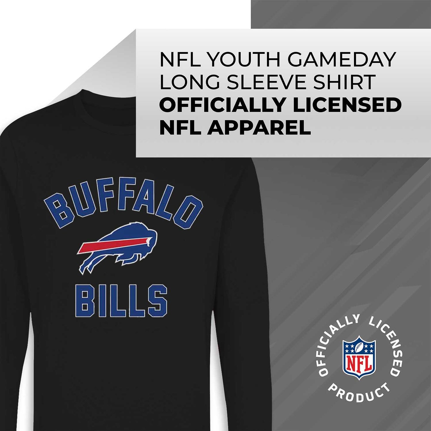 Buffalo Bills NFL Youth Gameday Crewneck Sweatshirt - Black