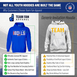 Buffalo Bills NFL Youth Modern Endzone Football Fleece Hooded Sweatshirt - Royal