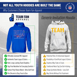 Buffalo Bills NFL Youth Overtime Blueprint Football Fleece Hooded Sweatshirt - Royal