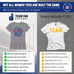 Buffalo Bills NFL Womens Short Sleeve Property of Tshirt - Gray