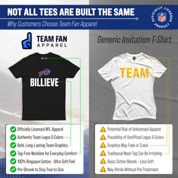 Buffalo Bills NFL Adult Team Slogan Unisex T-Shirt - Black