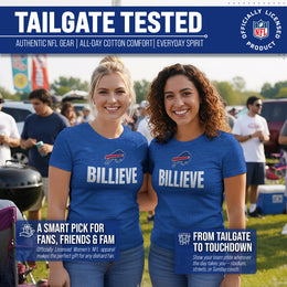 Buffalo Bills NFL Womens Team Slogan Short Sleeve Tshirt - Royal