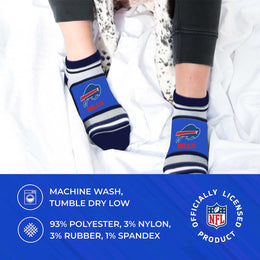 Buffalo Bills Adult Marquis Addition No Show Socks - Royal