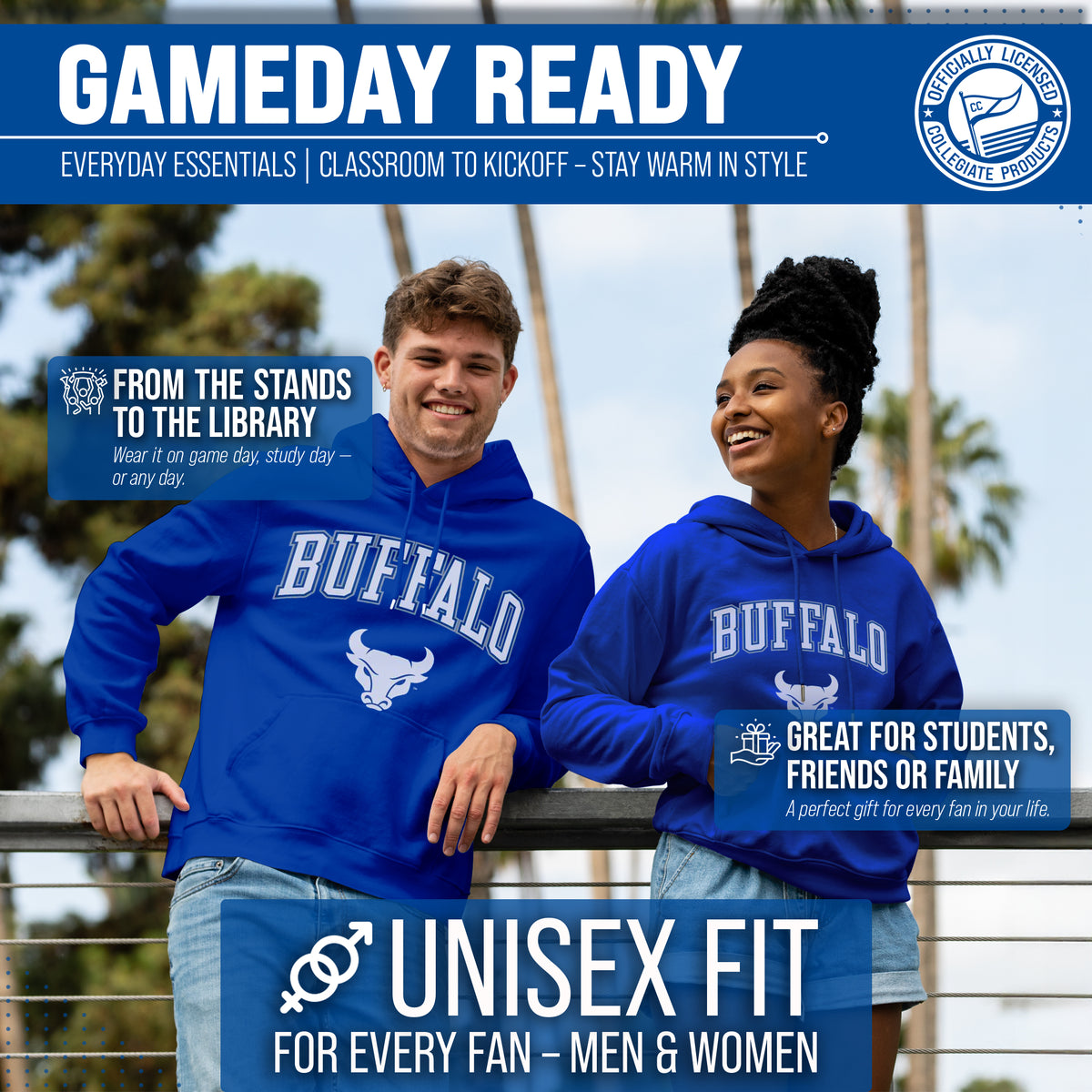 BUFF Arch & Logo Gameday Hoodie - Royal