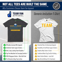 Buffalo Sabres Adult NHL Heather Charcoal True Fan Hockey T-Shirt - Charcoal