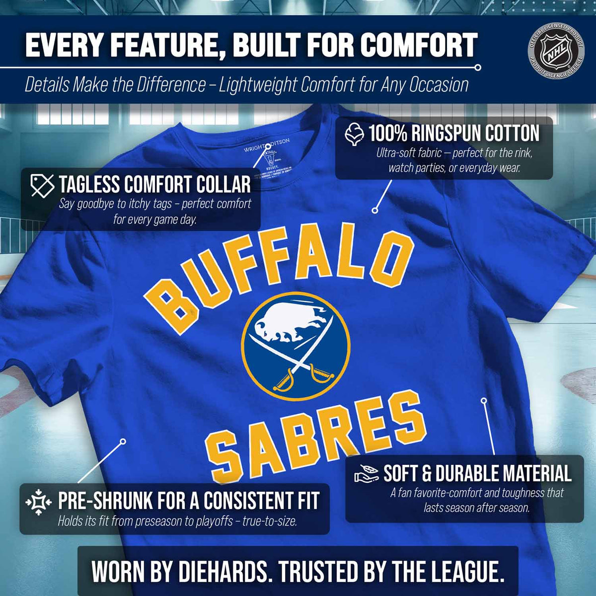 Buffalo Sabres NHL Gameday T-Shirt - Royal Blue