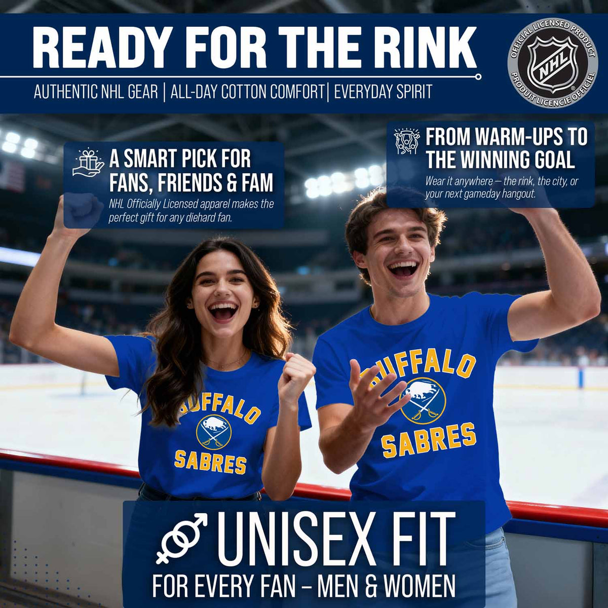 Buffalo Sabres NHL Gameday T-Shirt - Royal Blue