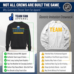 Buffalo Sabres NHL Charcoal True Fan Crewneck Sweatshirt - Charcoal