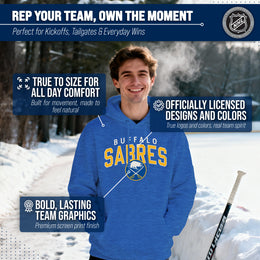 Buffalo Sabres NHL Adult Unisex Powerplay Hooded Sweatshirt - Royal