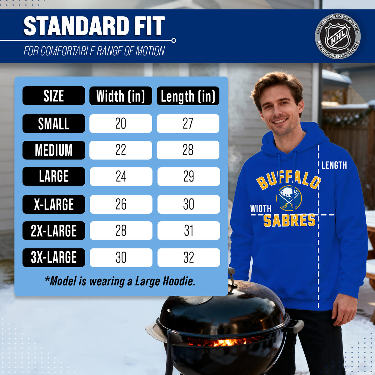 Buffalo Sabres Hoodie Pullover Sweatshirt - Royal