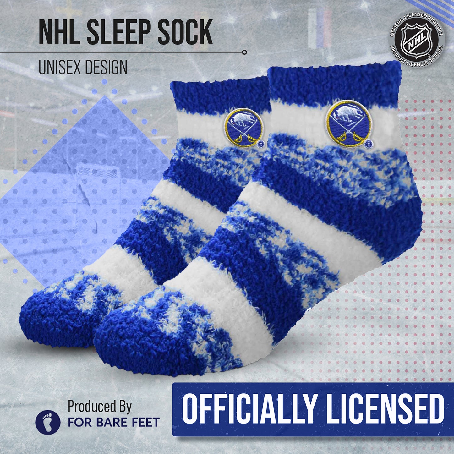 Buffalo Sabres NHL Unisex Cozy Sleep Socks - Royal