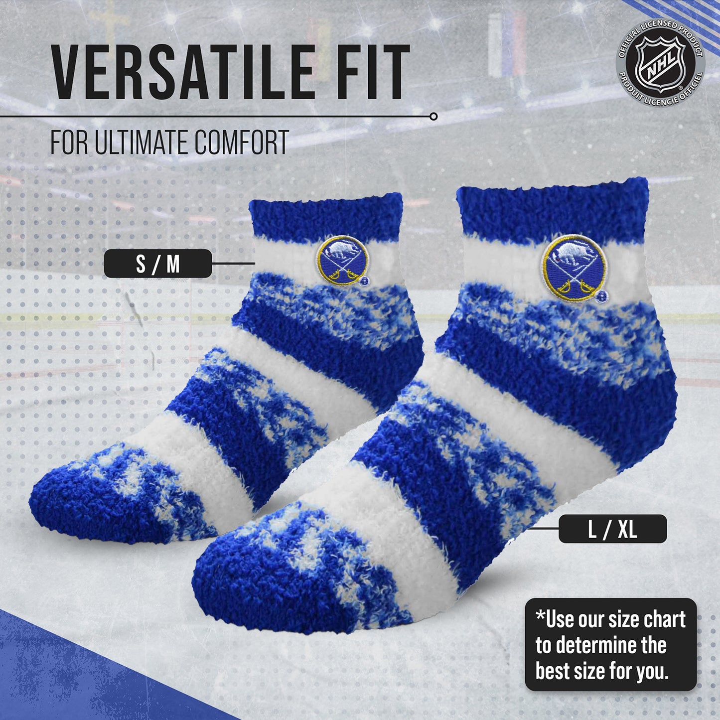 Buffalo Sabres NHL Unisex Cozy Sleep Socks - Royal