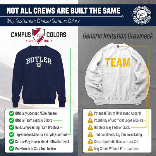 Butler Bulldogs Adult Arch & Logo Soft Style Gameday Crewneck Sweatshirt - Navy