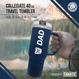 Butler Bulldogs Collegiate 40oz Stainless Steel Travel Tumbler with Handle for Dad - Navy