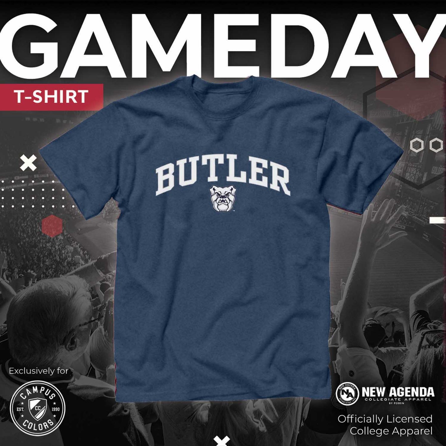 Butler Bulldogs Campus Colors  Gameday Cotton T-Shirt - Navy