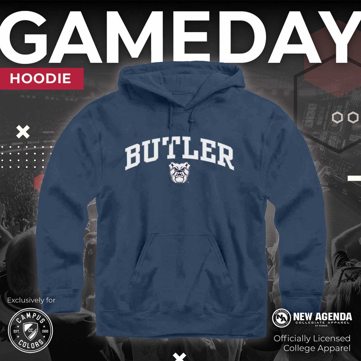 Butler Bulldogs Arch & Logo Gameday Hoodie - Navy