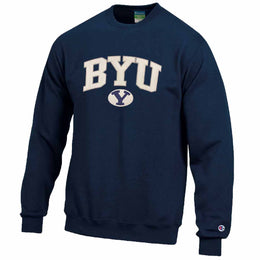 BYU Cougars Adult Tackle Twill Crewneck - Navy
