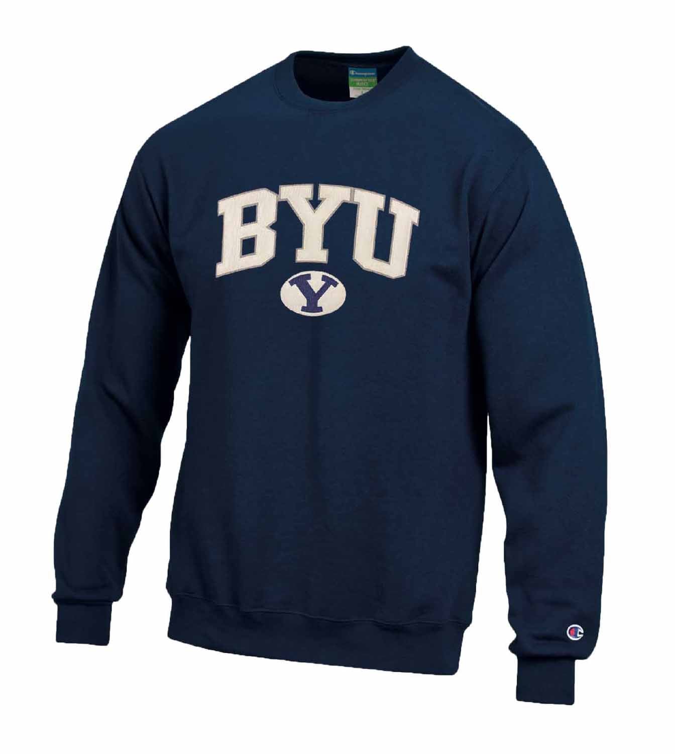 BYU Cougars Adult Tackle Twill Crewneck - Navy