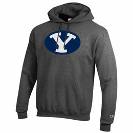 BYU Cougars Adult Mascot Fleece Hooded Sweatshirt - Charcoal