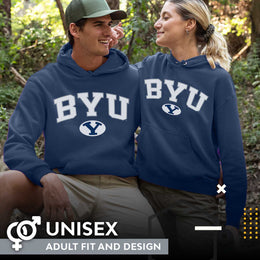 BYU Cougars NCAA Adult Tackle Twill Hooded Sweatshirt - Navy
