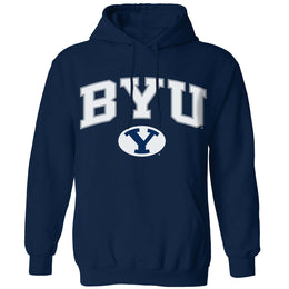 BYU Cougars NCAA Adult Tackle Twill Hooded Sweatshirt - Navy