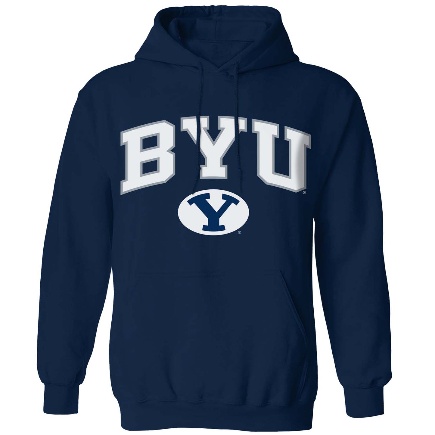 BYU Cougars NCAA Adult Tackle Twill Hooded Sweatshirt - Navy