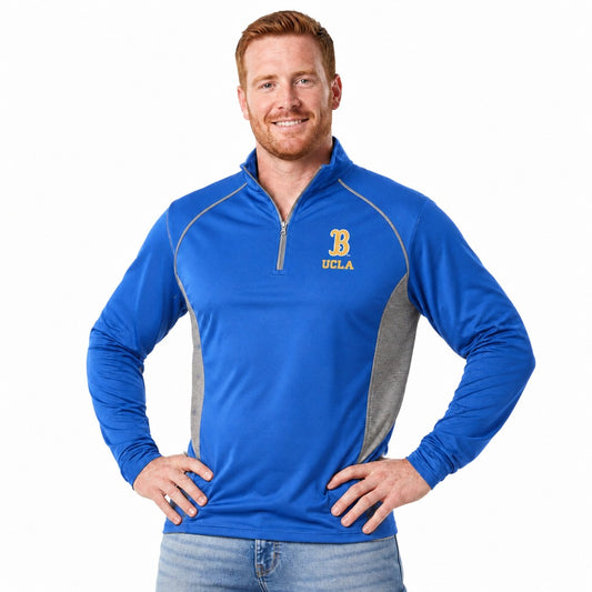 UCLA Bruins  Campus Classic 1/4 Zip Windshirt Men's Pullover - Royal