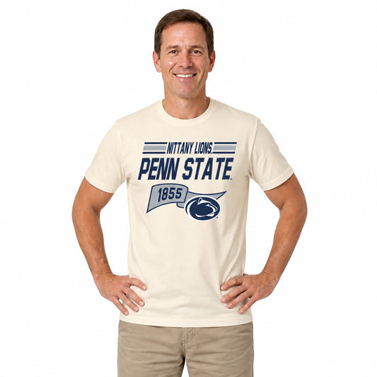 Penn State Nittany Lions  Varsity Club Pennant Shirt - Off White