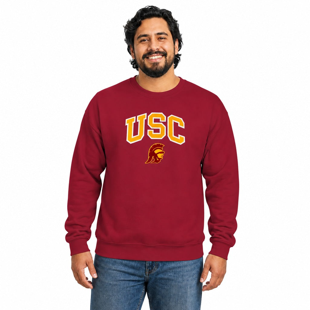 USC Trojans  NCAA Tackle Twill Crewneck Sweatshirt Men Women - Cardinal