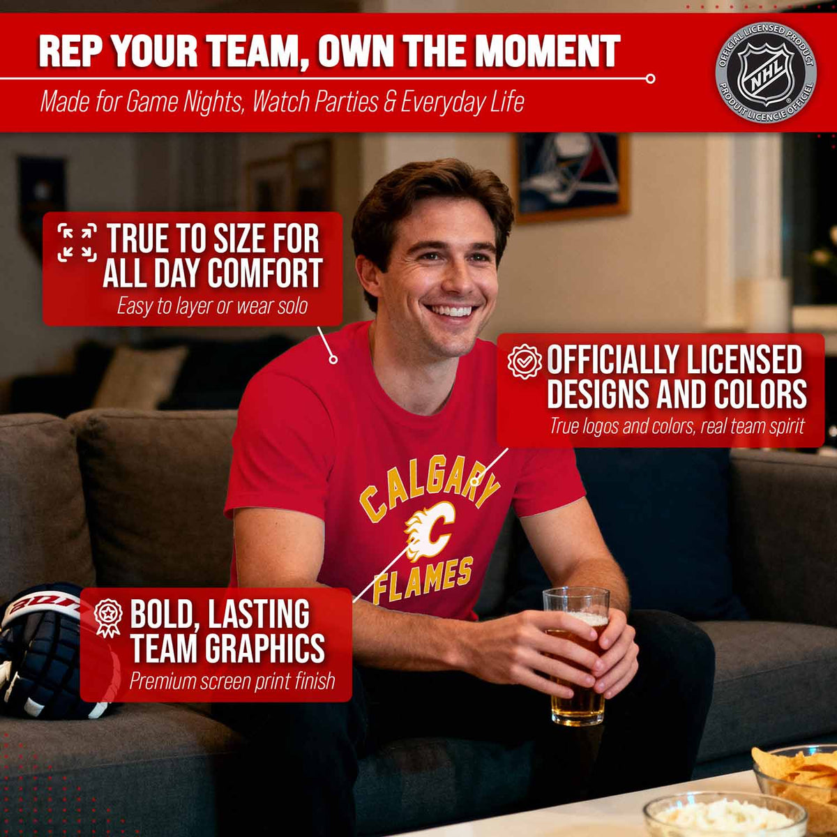 Calgary Flames NHL Gameday T-Shirt - Red