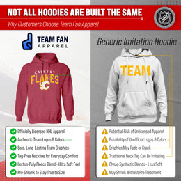 Calgary Flames NHL Adult Unisex Powerplay Hooded Sweatshirt - Red