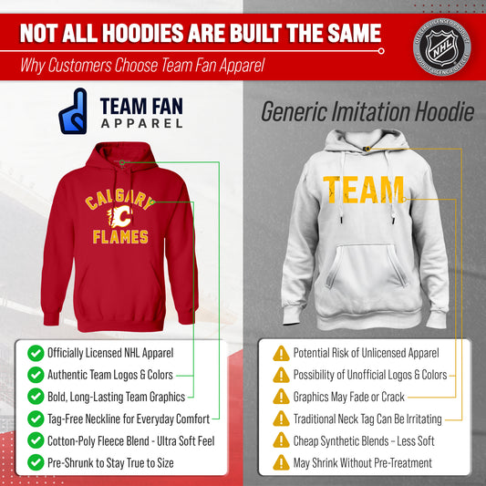 Calgary Flames Hoodie Pullover Sweatshirt - Red