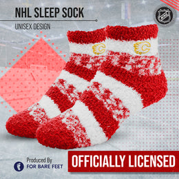 Calgary Flames NHL Unisex Cozy Sleep Socks - Red