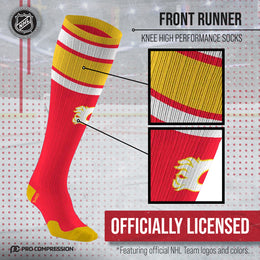 Calgary Flames NHL Adult Knee High-Performance Socks - Red