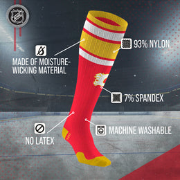 Calgary Flames NHL Adult Knee High-Performance Socks - Red