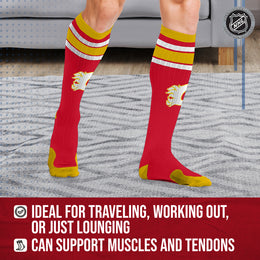 Calgary Flames NHL Adult Knee High-Performance Socks - Red