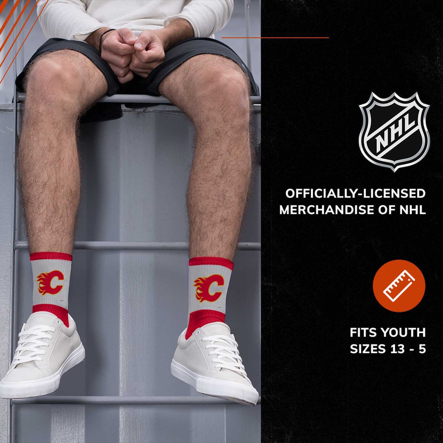 Calgary Flames NHL Youth Surge Socks - Red