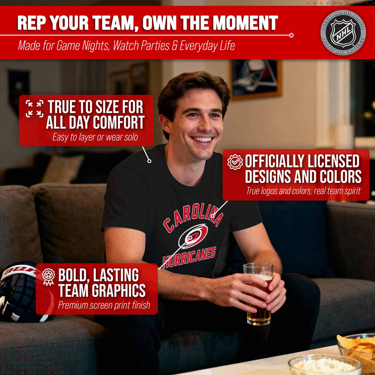 Carolina Hurricanes NHL Gameday T-Shirt - Black