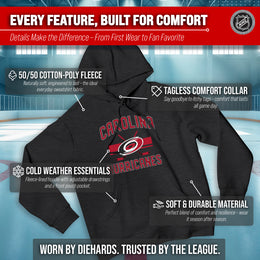 Carolina Hurricanes Hurricanes Hoodie Fleece Hooded Sweatshirt - Black