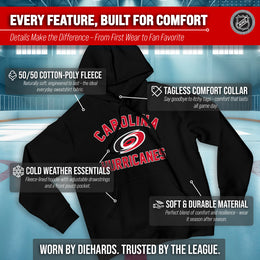 Carolina Hurricanes Hoodie Pullover Sweatshirt - Black