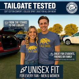 Cal Golden Bears Adult MVP Heathered Cotton Blend T-Shirt - Navy