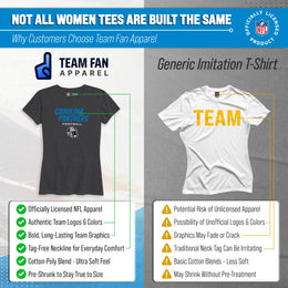 Carolina Panthers Women's NFL Football Helmet Short Sleeve Tagless T-Shirt - Charcoal