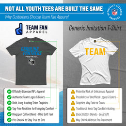 Carolina Panthers NFL Youth Football Helmet Tagless T-Shirt - Charcoal