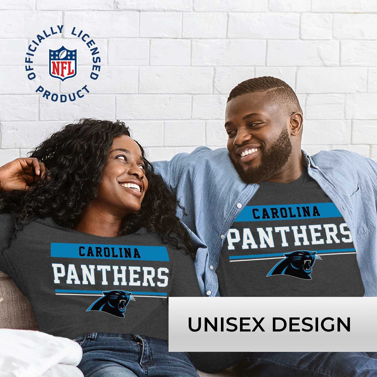 Carolina Panthers NFL Adult Charcoal Long Sleeve T Shirt - Charcoal