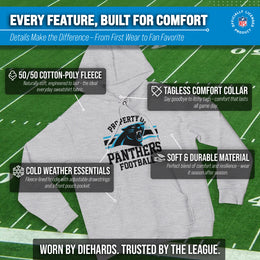Carolina Panthers NFL Adult Property Of Hooded Sweatshirt - Sport Gray