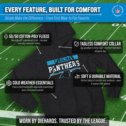 Carolina Panthers NFL Adult Gameday Charcoal Hooded Sweatshirt - Charcoal