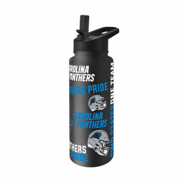 Carolina Panthers NFL 34oz Quencher Stainless Steel Insulated Water Bottle - Black