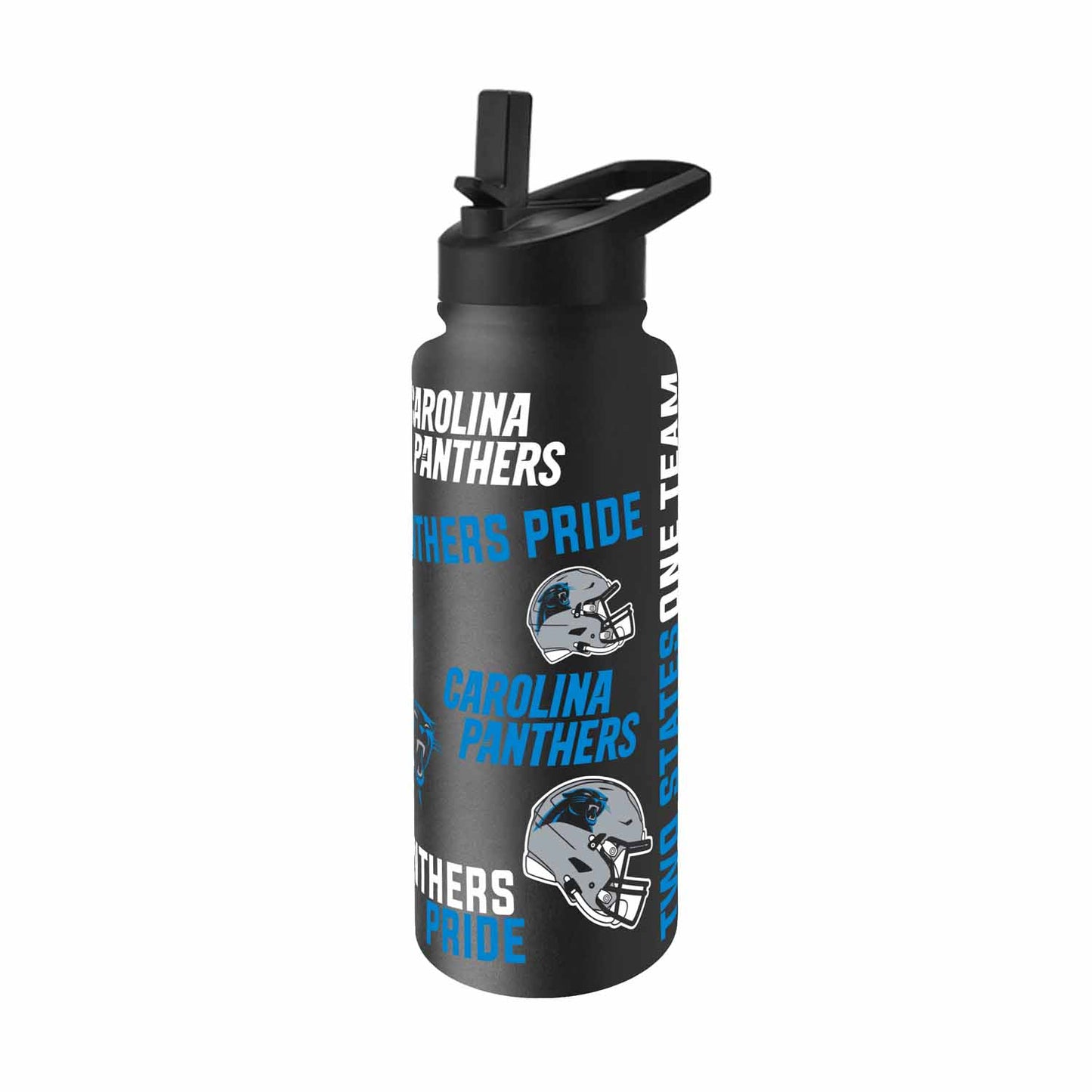 Carolina Panthers NFL 34oz Quencher Stainless Steel Insulated Water Bottle - Black